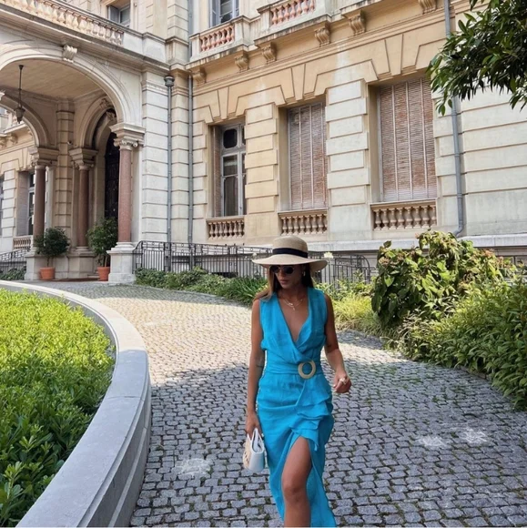 Zara Ruffled midi dress with buckle - Picture 11 of 12